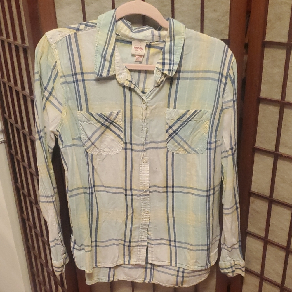 Mossimo Supply Co. Flannel Shirt - Blue and Yellow